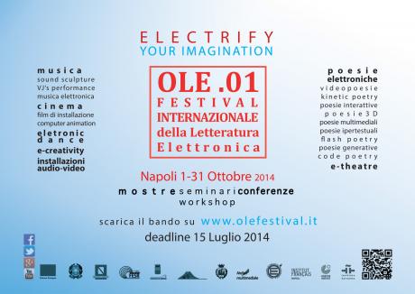 Bando OLE.01 Festival Internazionale della Letteratura Elettronica (Scadenza Bando il 15 luglio)