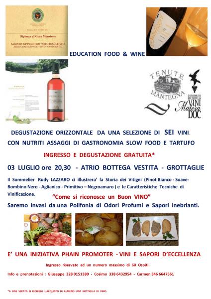 Education Food  &  Wine