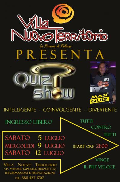 Villa Nuovo Territorio  Estate  2014 Quiz Show & Dance Party