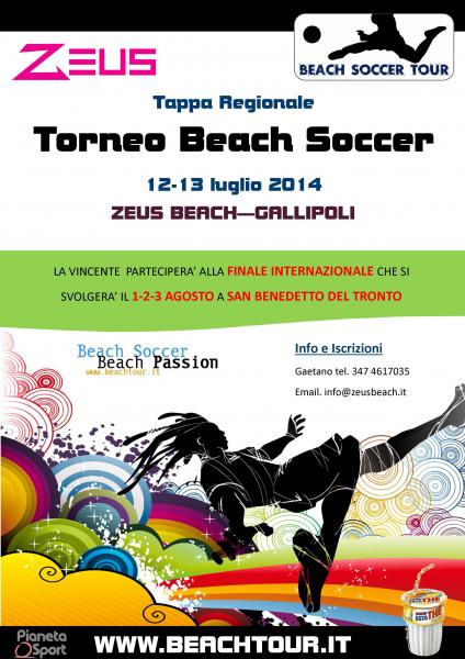 Da Zeus l'unica tappa regionale del Beach Soccer Tour