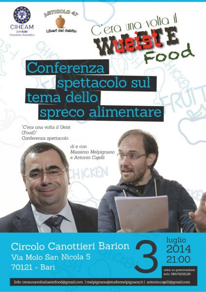 "C'era una volta il Ueist (Food)", la conferenza spettacolo sul tema dello spreco alimentare