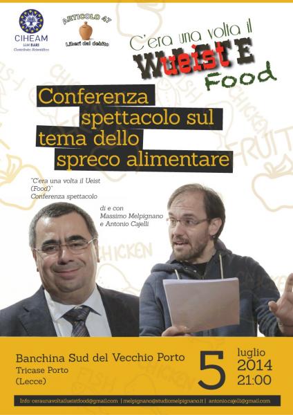 C'era una volta il Ueist (Food), la conferenza spettacolo sul tema dello spreco alimentare