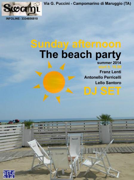 Sunday afternoon - The beach party con Franz Lenti, Antonello Perricelli e Lello Santoro