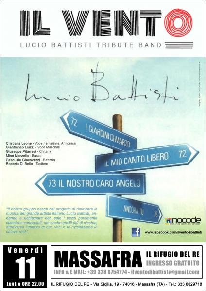 Il Vento - Lucio Battisti Tribute Band - live al Rifugio del re (Massafra)