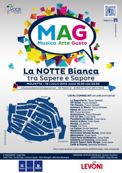 Musica Arte e Gusto. La Notte bianca tra sapere e sapore a Molfetta. Il programma del 19 luglio
