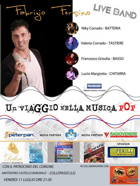 Fabrizio fersino live band a Collepasso (anfiteatro castello baronale)