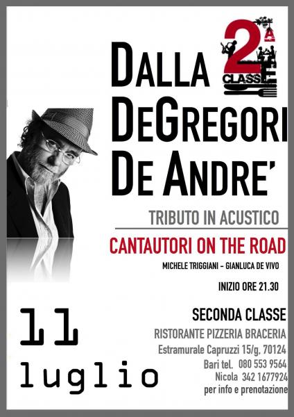 Tributo in acustico a Francesco De Gregori, Lucio Dalla e Fabrizio De Andrè