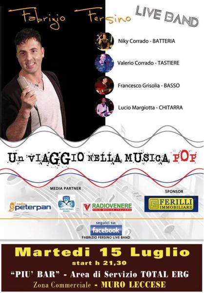 Fabrizio fersino live band a Muro Leccese