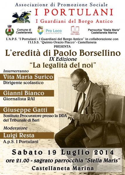 IX Ed. "L'eredità di Paolo Borsellino".