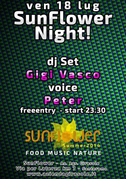SunFlower Night con Gigi Vasco djset e Peter Voice