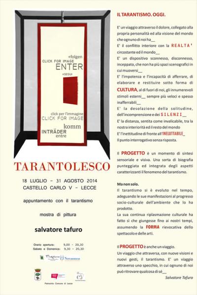 “Tarantolesco” mostra di pittura di Salvatore Tafuro