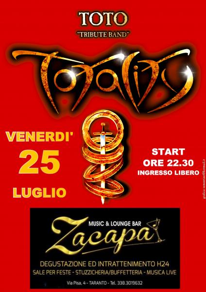 Totality Toto Tribute Band live allo Zacapa Cafe'
