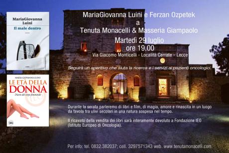 Ferzan Ozpetek con MariaGiovanna Luini  a Tenuta Monacelli & Masseria Giampaolo