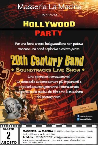 Masseria la Macina presenta Hollywood Party live 20th Century Band