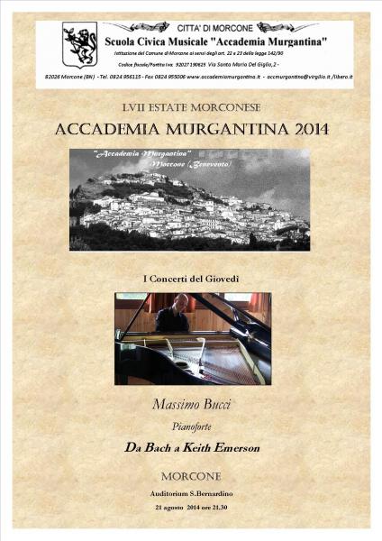 Da Bach a Keith Emerson Massimo BUCCI Pianista