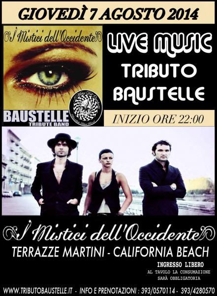 I Mistici Dell'Occidente - Tributo Baustelle -Live alla Terrazze Martini - California Beach