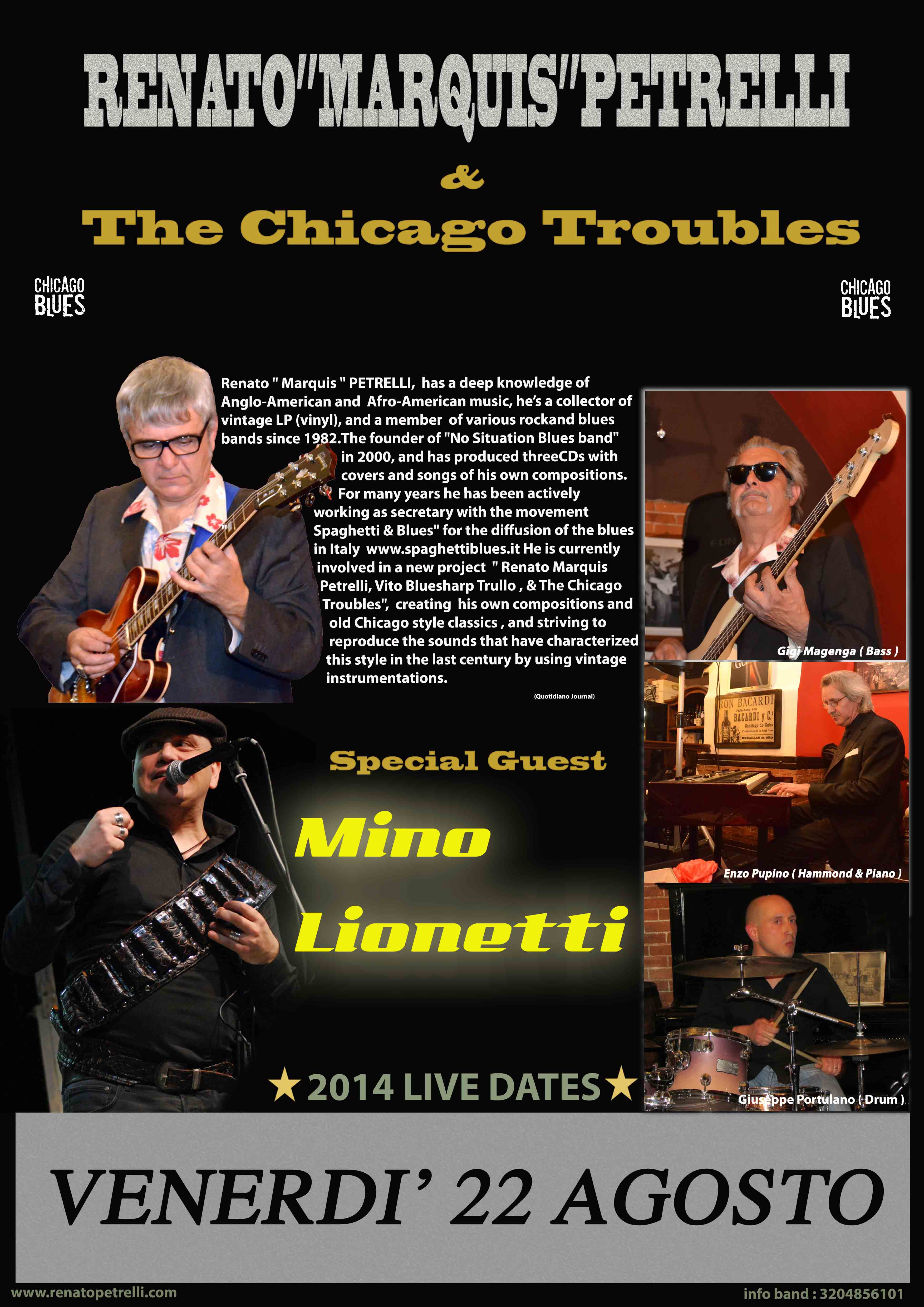 Renato Marquis Petrelli & The Chicago Troubles (Special guest) "MINO
