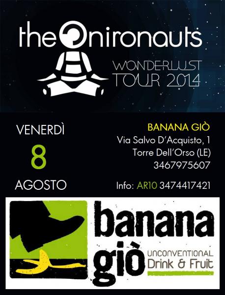 "The Onironauts" in concerto al Banana Giò
