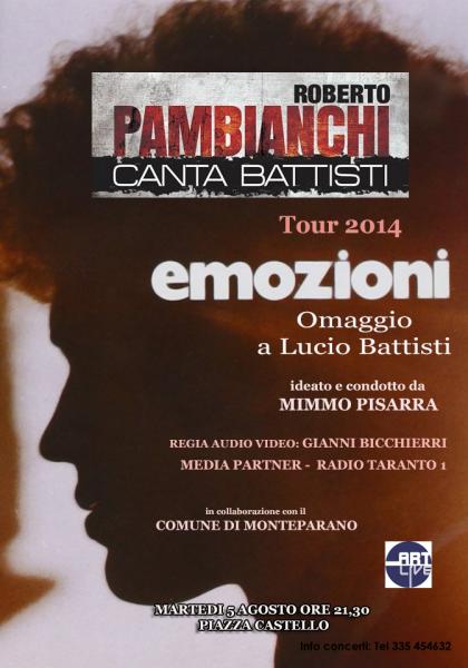 Roberto Pambianchi concerto tributo a Lucio Battisti