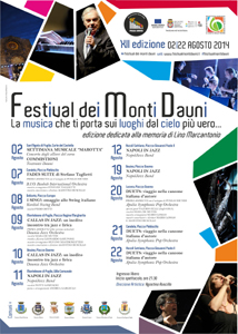 Parte il Festival Dei Monti Dauni 2014, il programma completo