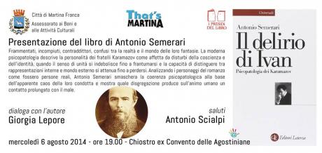 “Il delirio di Ivan”, presentazione del libro di Antonio Semerari