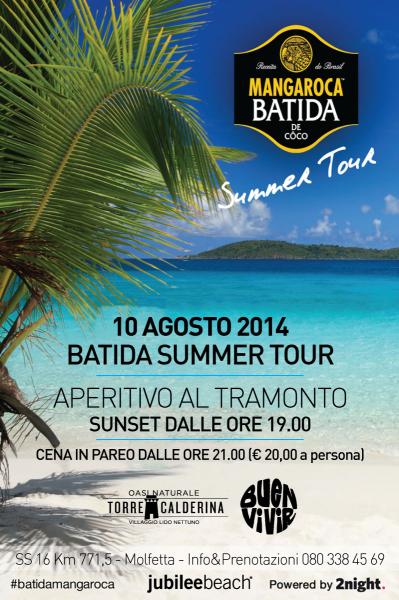 BATIDA SUMMER TOUR, SUNSET PARTY, aperitivo al tramonto