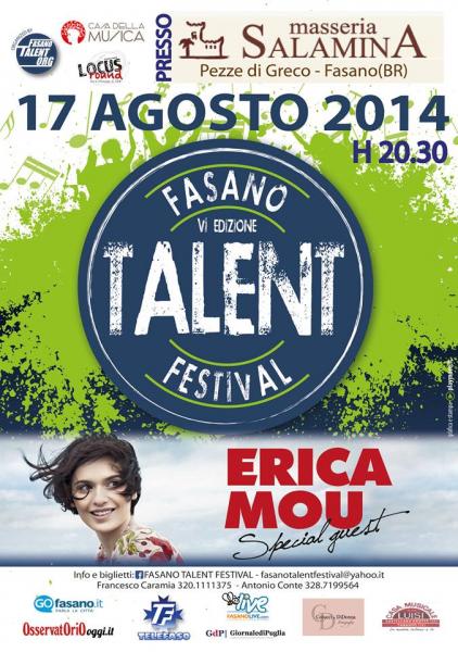 Fasano Talent Festival 2014 with Erica Mou