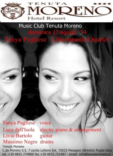 Music Club Moreno Tanya Pugliese "Liberamente Quartet"