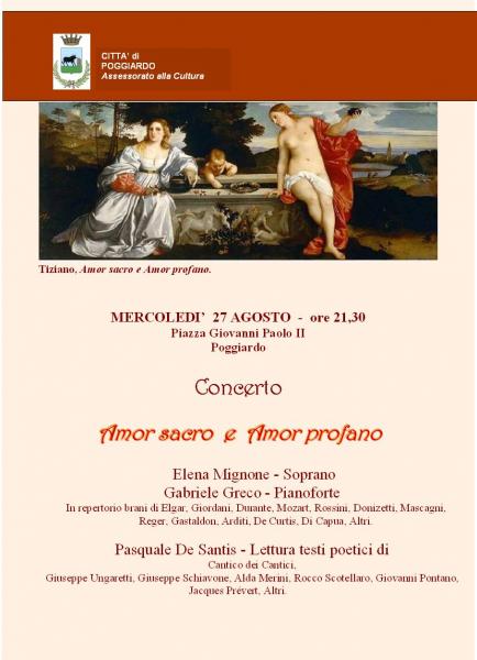 Concerto "Amor sacro e amor profano"