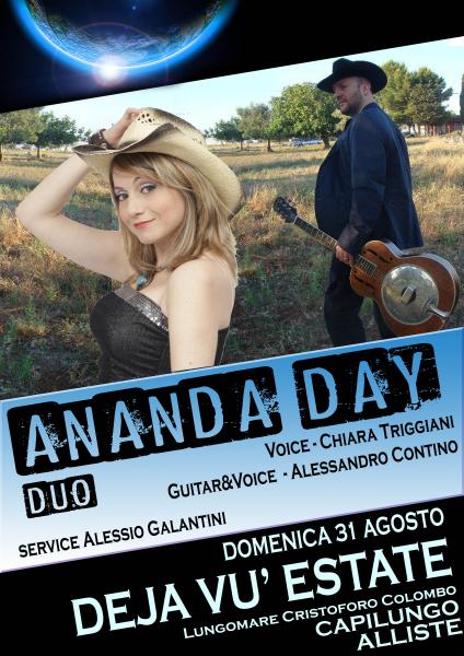 ANANDA DAY Acoustic Duo al Deja Vù Estate - Capilungo