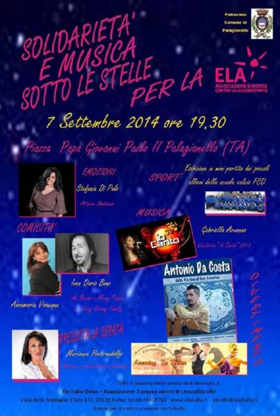 L'attrice Marianna Pontrandolfo presenterà:"Solidarietà e Musica sotto Le stelle per La Ela"