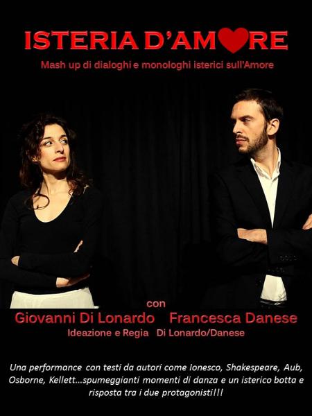 VOCI in TERRAZZA presenta ISTERIA D'AMORE di Giovanni Di Lonardo e Francesca Danese