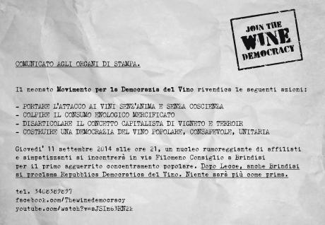 Thewinedemocracy Party.