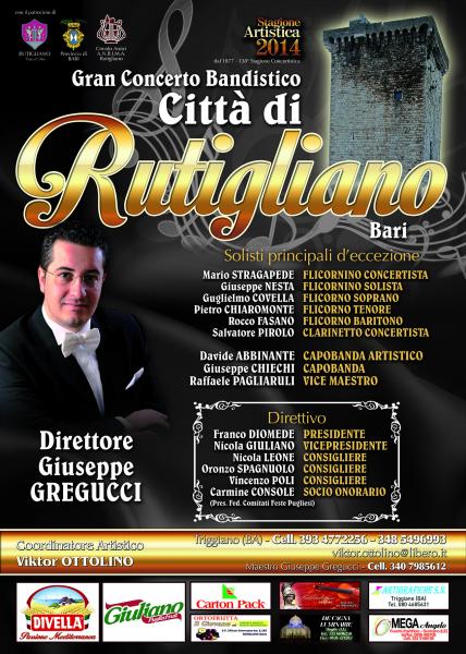 Il Gran Concerto Bandistico "CITTA' DI RUTIGLIANO" alla Festa del SS. Crocifisso