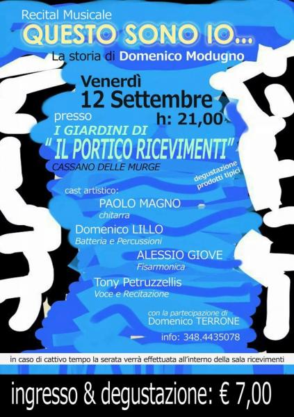 “Questo sono io... La storia di Domenico Modugno” a Cassano delle Murge