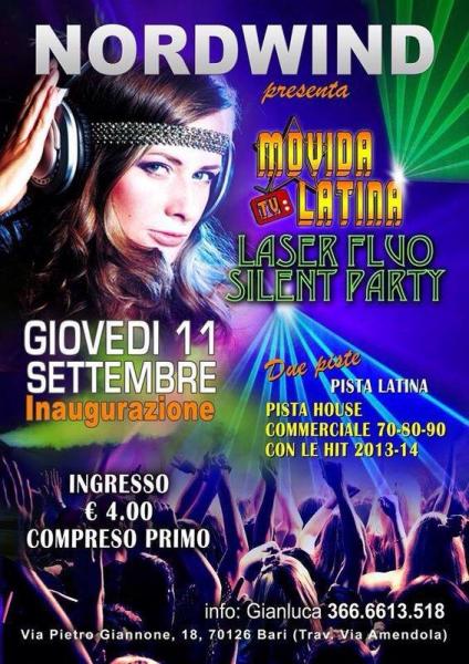 Inaugurazione Movida Latina Fluo silent party al The Nordwind