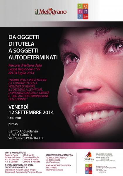 Da Oggetti di Tutela a Soggetti Autodeterminati Percorsi di Lettura Della Legge Regionale N°29  del 04 Luglio 2014