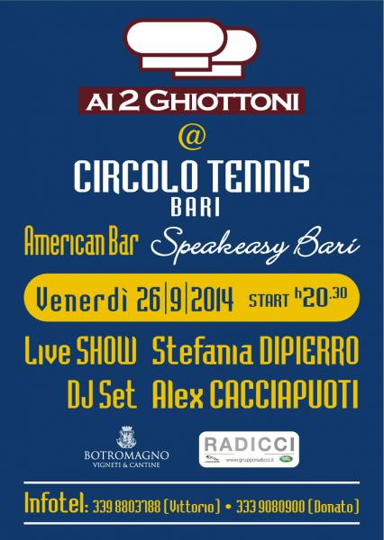 "Ai 2 Ghiottini" al Circolo Tennis Bari : Stefania Dipiero Trio LIVE