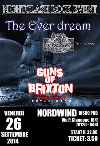 Nightcash:THE EVER DREAM (Tributo ai Nightwish) & GUNS OF BRIXTON (Tributo ai CLASH) In concerto al Nordwind