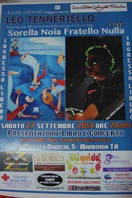 Presentazione del libro "Sorella Noia Fratello Nulla" di Leo Tenneriello e concerto