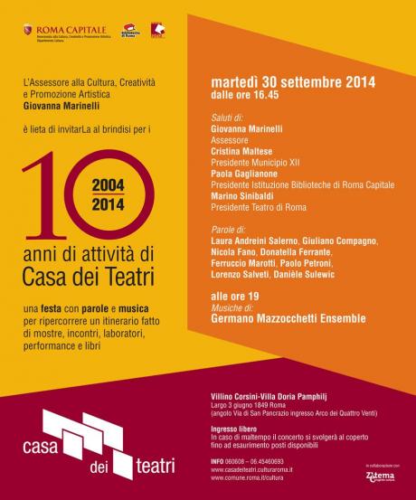 Dieci Anni di Attivita' di Casa Dei Teatri