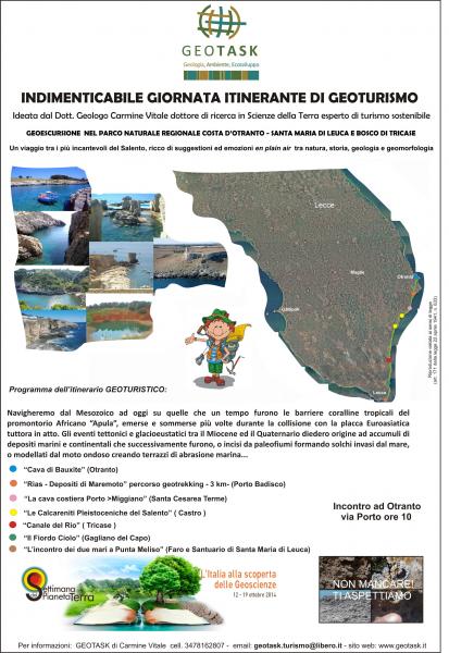 Geovento "Settimana del Pianeta Terra": Escursione di geologia e turismo nel Salento