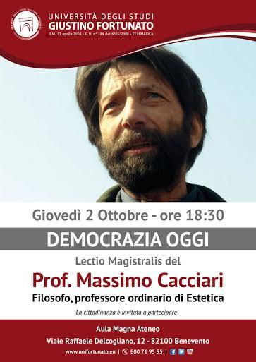 Lectio Magistralis  del prof. Massimo Cacciari - Democrazia Oggi