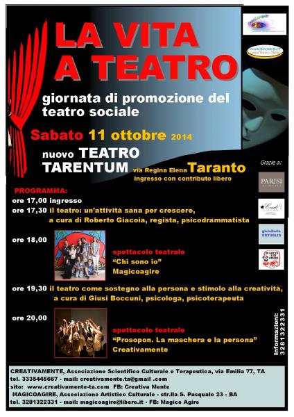 LA VITA A TEATRO. Giornata di promozione del Teatro Sociale