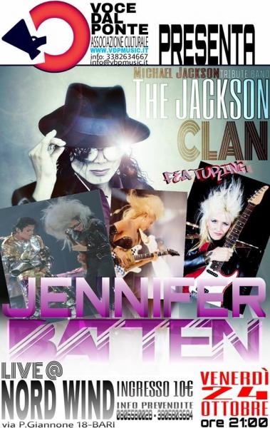 JENNIFER BATTEN (Chitarrista di Michael Jackson) & The Jackson Clan in concerto al Nordwind