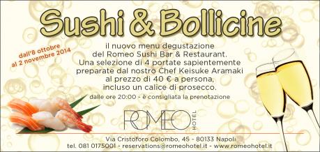 SUSHI E BOLLICINE: al Romeo hotel un nuovo menu tutto da scoprire