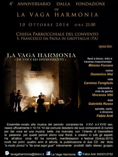 Il ritorno de “La Vaga Harmonia”