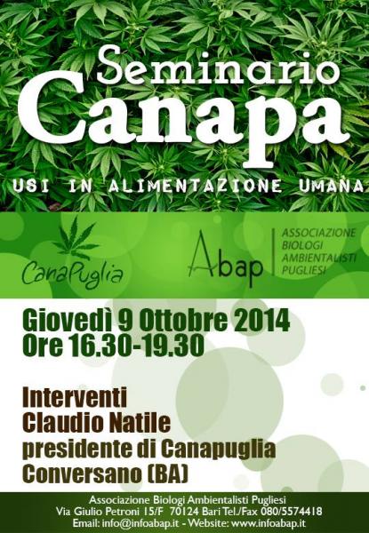 Seminario sulla canapa nell'alimentazione