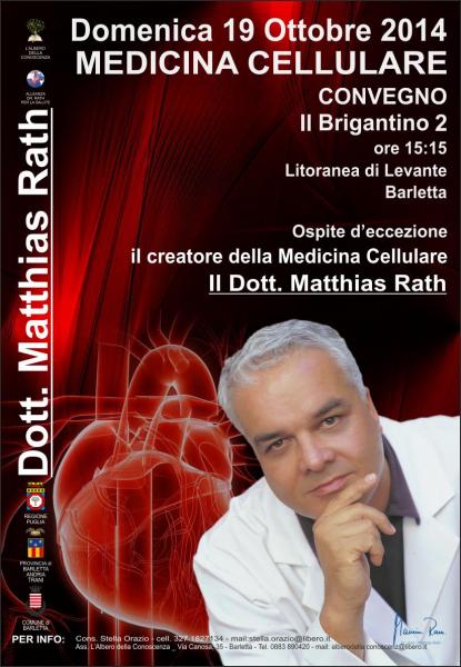 Convegno di Medicina Cellulare| Ospite d’eccezione il suo creatore, il dott. Matthias Rath