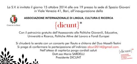 Inaugurazione DICUNT